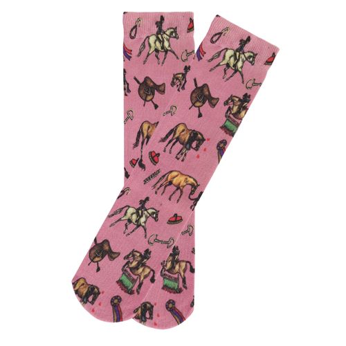 AWST Kids' Lila Horse Socks - Pink Hunter Ponies