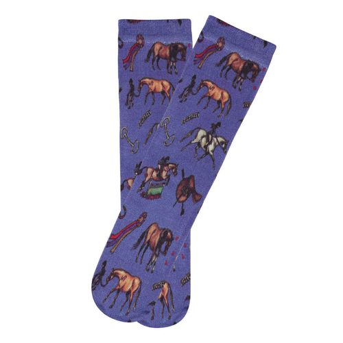 AWST Kids' Lila Horse Socks - Blue Hunter Ponies