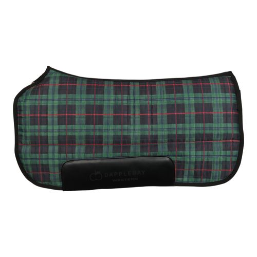 Dapplebay Western Saddle Pad - Green Holiday Plaid