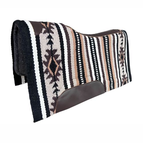 TuffRider Single Weave Wool Blend Browns & Tans Western Saddle Pad - Pattern 004