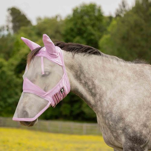 Equinavia Algard Soft Mesh Long Nose Fly Mask - Sweet Pink