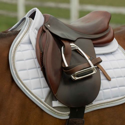 Equinavia Copenhagen Stay Put All Purpose Saddle Pad - White/Slate Grey