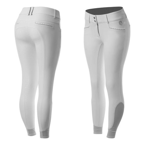 Equinavia Women's Victoria Silicone Full Seat Breeches - White/Pearl