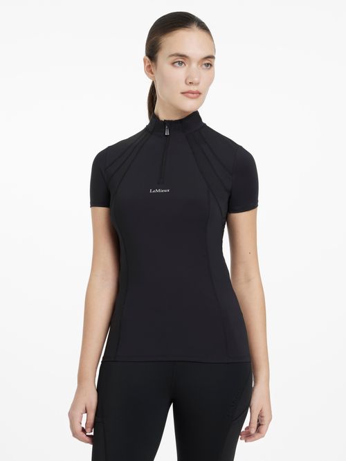 LeMieux Women's Mia Mesh Short Sleeve Base Layer - Black