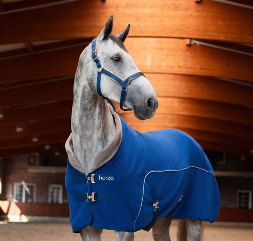 Horze Delemont Cozy Neck Fleece Cooler - Deep Sea Blue