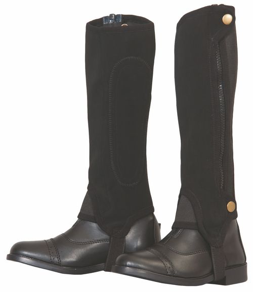 OPENBOX: TuffRider Kids' Washable Half Chaps - Medium - Black