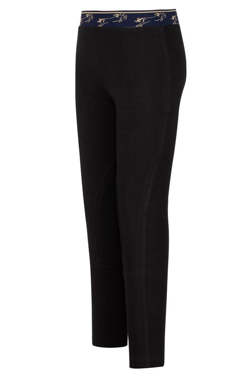 OPENBOX: TuffRider Kids' Cotton Schoolers Riding Tights - 14 Regular - Black