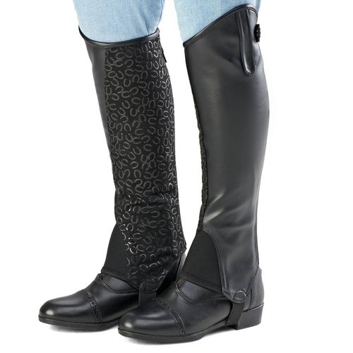 OPENBOX: Ovation Kids' Sofia Grip Half Chaps - 12-14 years - Black