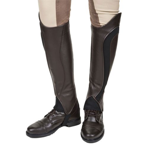 BARGAIN BARN: TuffRider Women's Derby Leather Half Chaps - Small - Mocha