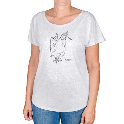 Centaur Ranch Women's USA Farm Short Sleeve Tee - White Funky