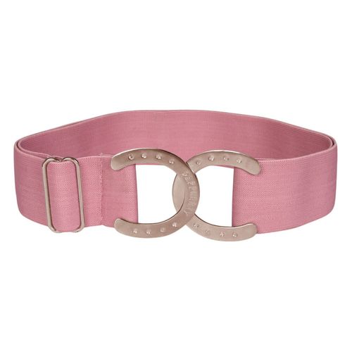 Dapplebay Women's Horse Shoe Elastic Belt - Light Pink/Rose Gold