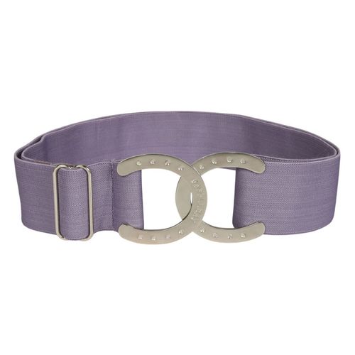 Dapplebay Women's Horse Shoe Elastic Belt - Lavender/Silver
