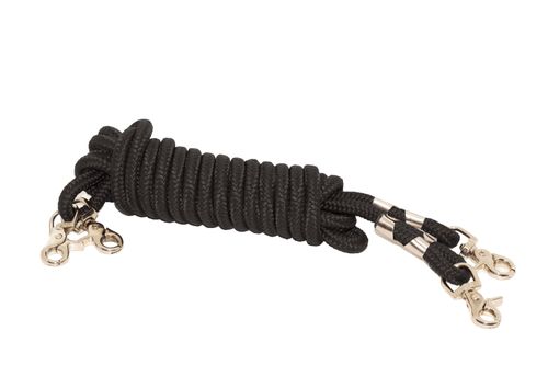 Shires ARMA Rolled Rope Draw Reins - Black