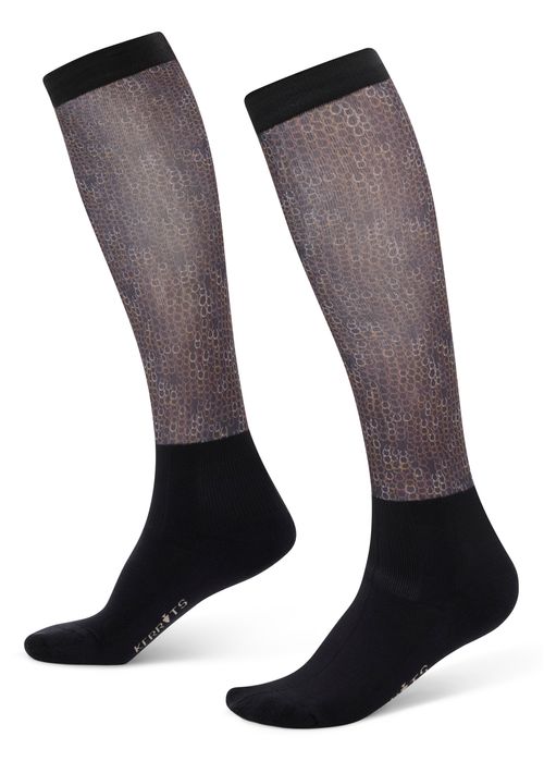 Kerrits Women's Dual Zone Boot Socks - Black Lucky Cascade