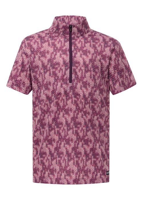 Kerrits Kids' Equibreeze Print Ice Fil Short Sleeve Shirt - Blush Lucky Cascade