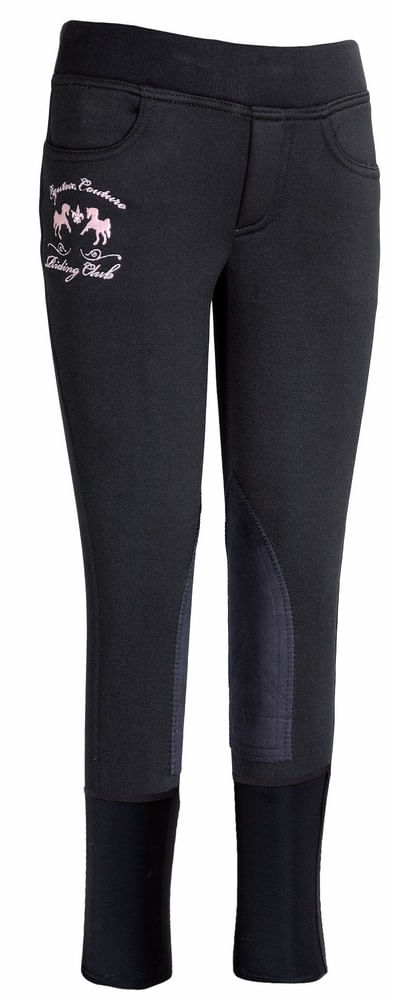 OVERSTOCK: Equine Couture Kids' Riding Club Pull-On Winter Breeches - 8 Regular - Black