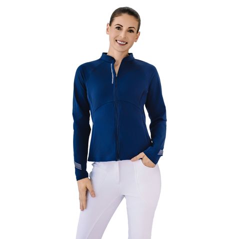 OVERSTOCK: Catago Women's Brett Zip Cardigan - Large - Navy