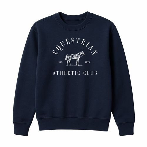 OPENBOX: Dapplebay Kids' Equestrian Athletic Club Sweatshirt - 14-16 years - Navy