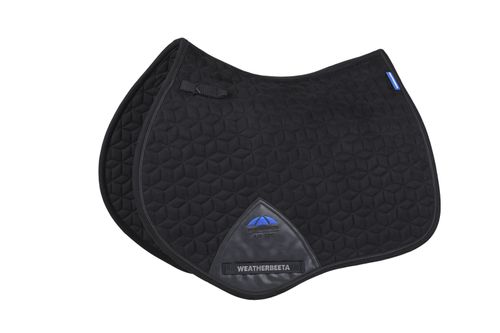 Weatherbeeta Suede Elite Air-Tec Jump Shaped Saddle Pad - Black