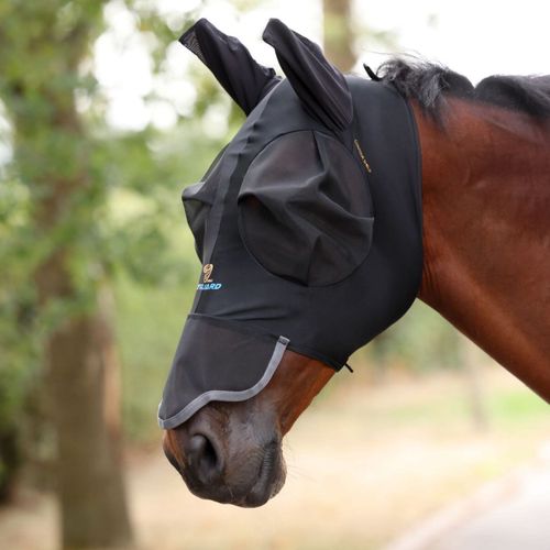 Shires FlyGuard Pro Stretch Fly Mask w/Nose - Jet