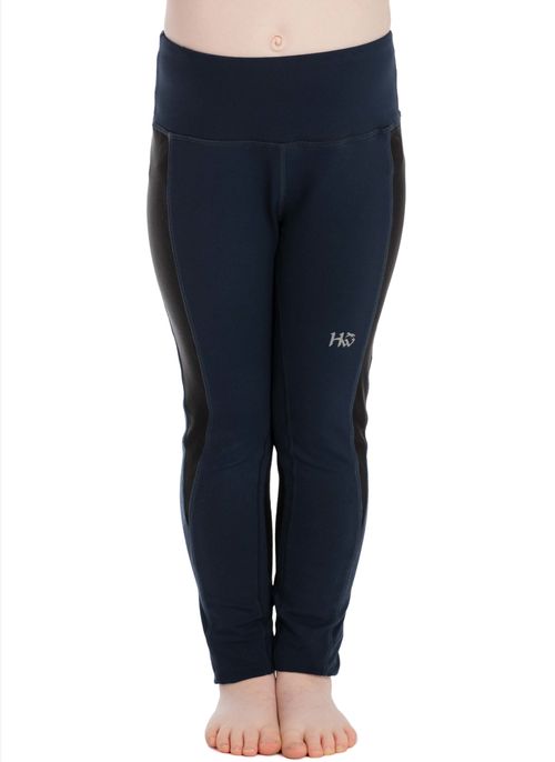 BARGAIN BARN: Horseware Kids' Knee Patch Riding Tights - 11-12 years - Dark Navy