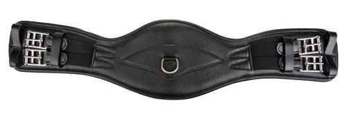 OPENBOX: Flex Rider Curve Leather Dressage Girth - 24in - Black