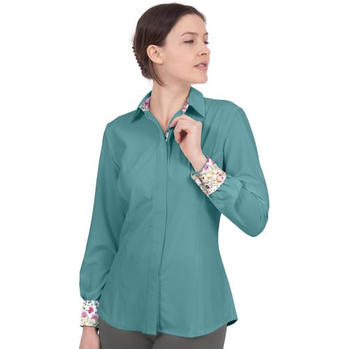 Chestnut Bay Women's Riverton Western Show Shirt - Turquoise