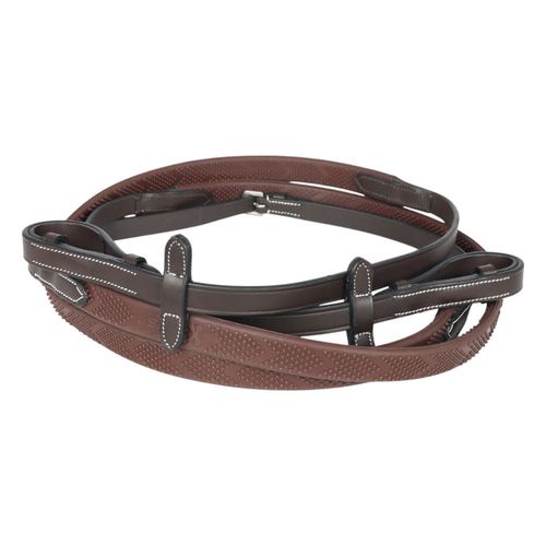 Henri de Rivel GripX Pro Rubber Reins - Havana