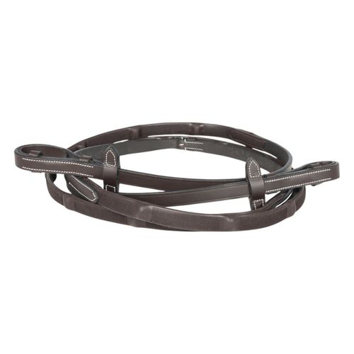 Henri de Rivel GripX Ergo Wide Rubber Reins - Havana