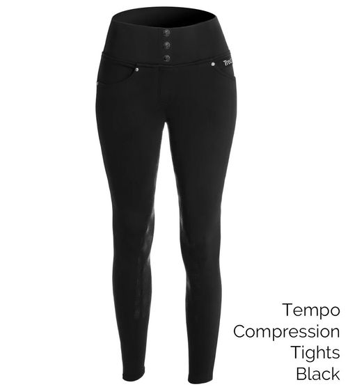 BARGAIN BARN: Tredstep Women's Tempo Compression Tights - 32 Regular - Black