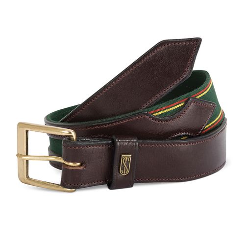 OPENBOX: Tredstep Flex Belt - 34in - Havana Brown/Hunter Green
