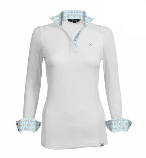 OPENBOX: Tredstep Women's Solo Milan Long Sleeve Competition Shirt - Large - Irish Blue