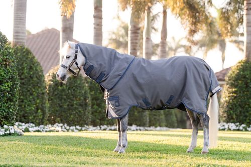 OVERSTOCK: Rhino HexStop Plus Pony Turnout 100g - 51 - Grey/Indigo/Navy