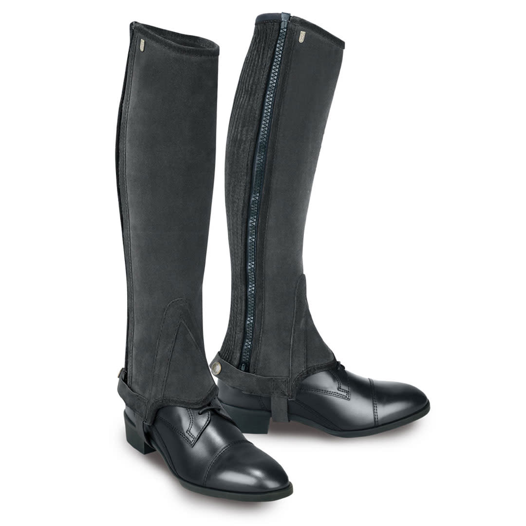 BARGAIN BARN: Original Suede Half Chaps - 16/16 - Black - Tack Of The Day