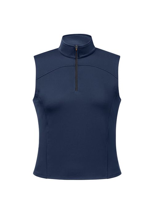 OPENBOX: Kerrits Women's Quarter Zip Sleeveless Performance Top - Medium - Bluevale
