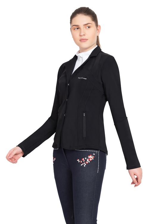 BARGAIN BARN: Equine Couture Women's Lacey Ultra Light Show Coat - Medium - Black