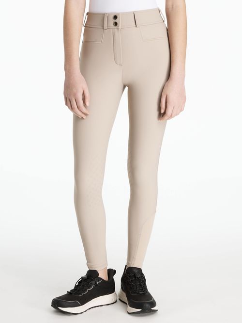 LeMieux Kids' Young Rider Izzy Knee Grip Breeches - Almond