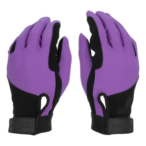 Equinavia Klara Schooling Gloves - Black/Deep Lavender
