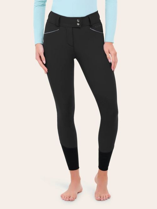 RJ Classics Women's Margot Silicone Knee Patch Breech - Black