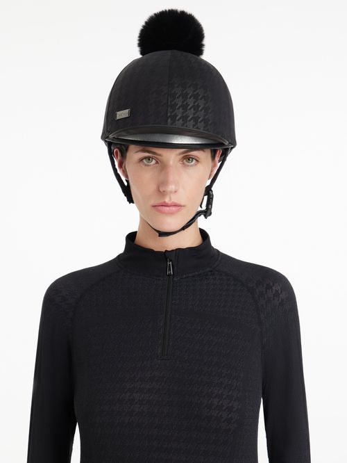 LeMieux Aspen Hat Silk - Black Houndstooth