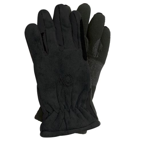 OPENBOX: Ovation Kids' Polar Sued Fleece Glove - Medium - Black/Black