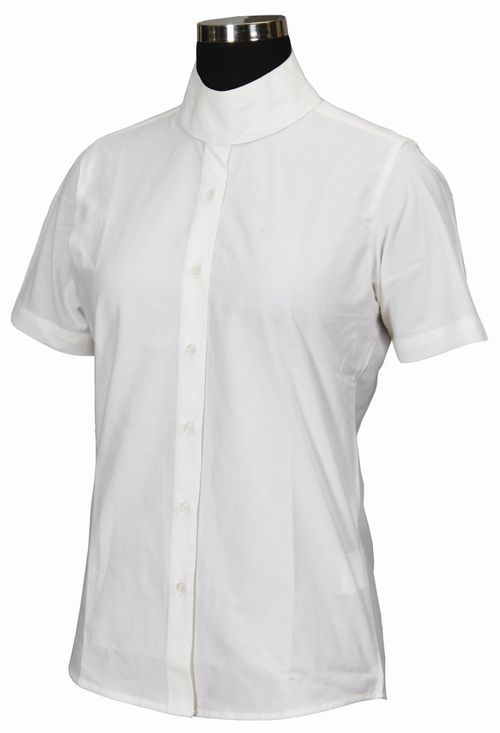 OPENBOX: TuffRider Kids' Starter Short Sleeve Show Shirt - 10 - White