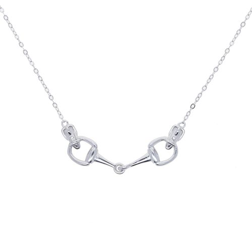 BARGAIN BARN: AWST Sterling Silver Snaffle Bit Necklace - One Size