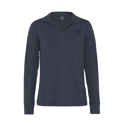 OPENBOX: TuffRider Kids' Taylor Long Sleeve Polo - Large - Navy