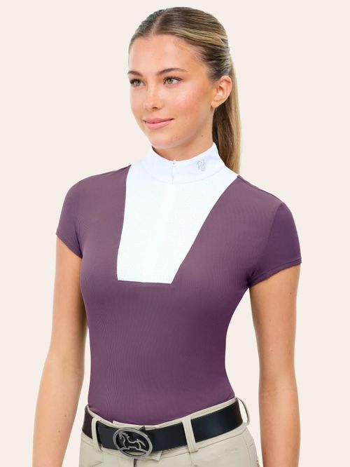RJ Classics Women's Celeste Short Sleeve Show Shirt - Grape