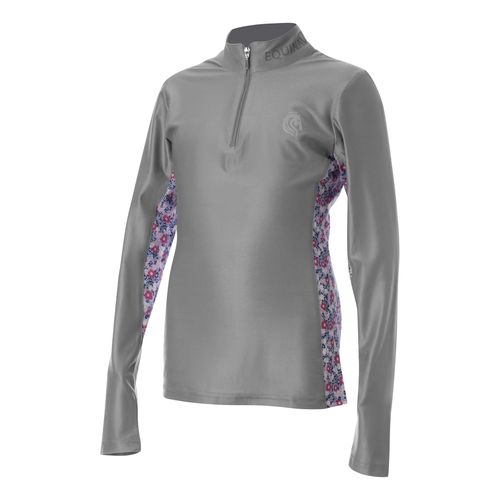 Equinavia Kids' Lena Long Sleeve Quarter Zip Shirt - Grey