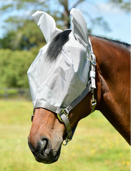 Weatherbeeta Comfitec Hexi Shield Duo Fly Mask - Silver