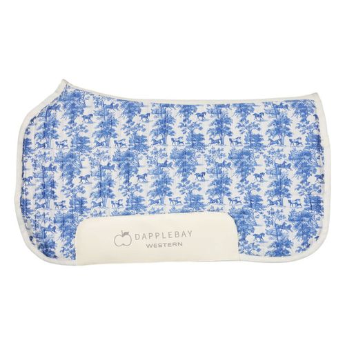 Dapplebay Western Saddle Pad - Blue Equestrian Toile