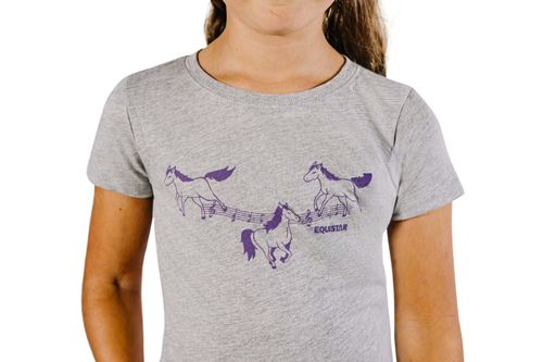 Equistar Kids' Musical Ponies Tee - Heather Grey