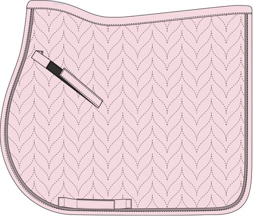 Horze Velvet Wave All Purpose Saddle Pad - Barely Pink